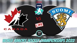 🔴CANADA vs. FINLAND - Live IIHF WJC 2022 - World Juniors - Play by play 08/15