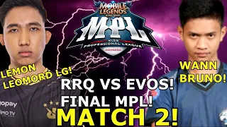 RRQ VS EVOS FINAL MPL MATCH 2! EVOS DIBANTAI LEOMORD LEMON LG ? ATAU SEBALIKNYA?