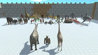 Ghor Hammer With Paraceratherium & giraffe VS Boss & Miniboss - Animal Revolt Battle Simulator