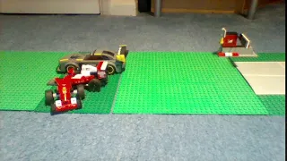 Lego stop-motion Luis Hamilton vs Sebastian Vettel (Mercedes AMG GT3 vs Scuderia Ferrari  SF16-H)