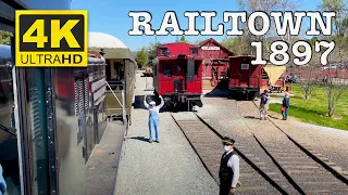 Railtown 1897 no. 28 Jamestown California FULL RAILROAD RIDE - State historic park roundhouse