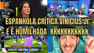 Maior Vergonha Do Ano kkkk Espanhola Humilhada Após Criticar Vinicius Júnior #viniciusjr #espanha