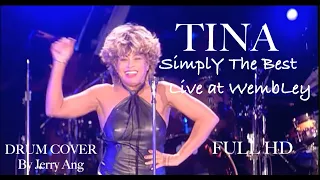 Tina Turner  One Last Time Live Concert at Wembley  #TinaTurner #SimplyTheBest  Full HD #drumcover