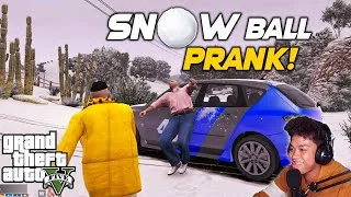 SNOW BALL PRANK sa mga GTA 5 Online PLAYERS!! | Billionaire City RP