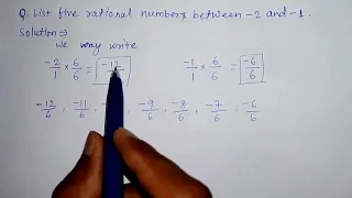 List five rational numbers between -2 and -1