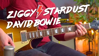 Play Ziggy Stardust by David Bowie on Acoustic & Electric Guitar!