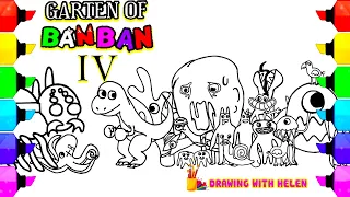 Garten Of Banban 4 Coloring Pages / Color All Bosses + Ending / Cartoon -  On & On [NCS]