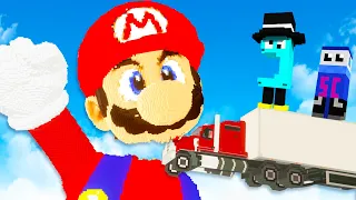 We Destroy Mario By Throwing Endless Vehicles in Teardown!