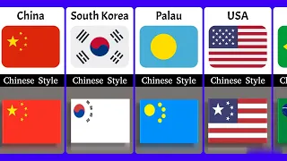 Chinese Flag Style From Different Countries In 2024 | Data Waar
