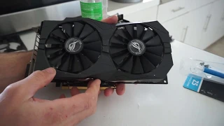 Asus RX570 Strix OC 4GB Thermal Paste and Fan Replacement