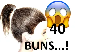 40 EASIEST BUNS. for short hair. DO THEM YOURSELF!