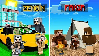 FAKİR AİLE VS ZENGİN AİLE FİLMİ 😱 - Minecraft