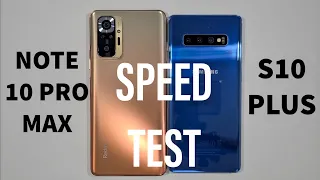 Xiaomi Redmi Note 10 Pro Max vs Samsung S10 Plus Speed Test