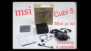 MSI Cubi 5 10M mini pc kit intel i3 10gen 063BIN MS-B183 unboxing | upgrade ram and ssd