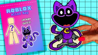 Roblox Poppy Playtime 3 Outfits Blind Bag | CatNap DIY | Paper Squishy ASMR