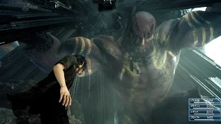 Final Fantasy 15 - E3 2016 Gameplay Demo Walkthrough Titan Gaia Boss Fight