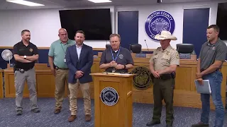 Benton County holds press conference to address tornado relief efforts