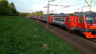 Электропоезд ЭД4М-0368 "ЭКО-ПОЕЗД". Перегон Пост 81 км-Сергиев Посад.