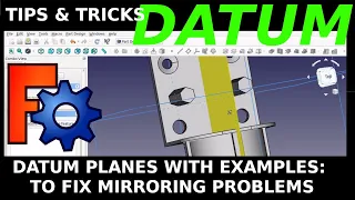 FreeCAD: Using a datum plane to fix mirror problems in the part design that has constraint issues