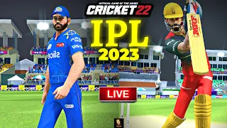 IPL 2023 MI vs RCB T20 Match - Cricket 22 Live - RtxVivek