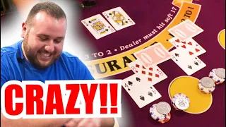 🔥INSANE PLAYS🔥 10 Minute Blackjack Challenge - WIN BIG or BUST #182