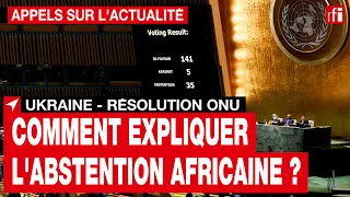 Guerre en Ukraine : retour sur l'abstention des pays africains à la résolution de l'ONU • RFI