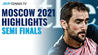 Cilic vs Berankis; Khachanov vs Karatsev | Moscow 2021 Semi-Final Highlights