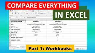 Compare Everything in Excel Part 1: Workbooks