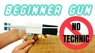 VERY POWERFUL mini LEGO Pistol for BEGINNERS (TUTORIAL)