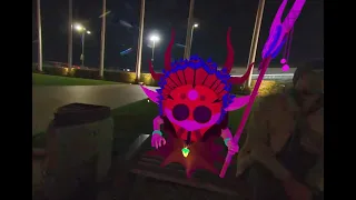 Шаман смотрит поющие фонтаны. VR-видео
