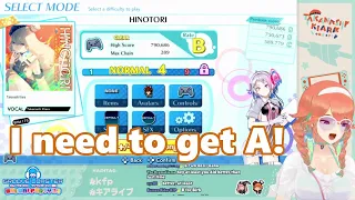 [Hololive] Kiara plays her own song "Hinotori" in her first ever rythm game (Groove Coaster)