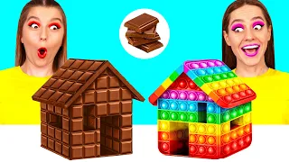 Desafío De Comida Real vs. De Comida Chocolate | Situaciones Divertidas por DaRaDa Challenge