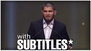 Khabib Nurmagomedov Hall Of Fame Full Speech (with SUBTITLES)