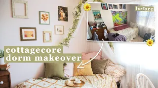 thrifted cottagecore dorm room makeover ✨