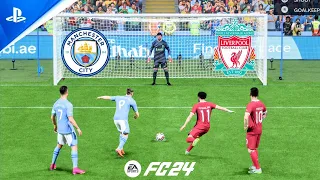 FC 24 | Ronaldo Haaland vs Messi Salah | Manchester City vs Liverpool | Penalty Shootout - PS5