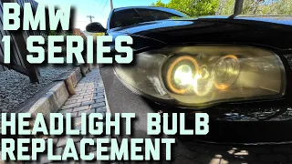 BMW E87 1 Series Headlight Bulb Replacement