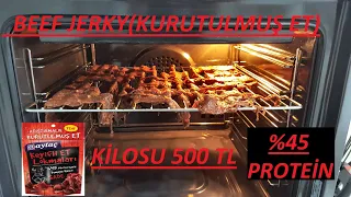 Kurutulmuş et (beef jerky)%45 PROTEİN Çocuklar, Sporcular ve Dukan diyeti yapanlara özel