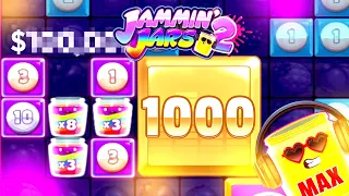 JAMMIN JARS 2 GIGA JAR PAYS LARGE! INSANE MEGA WIN!