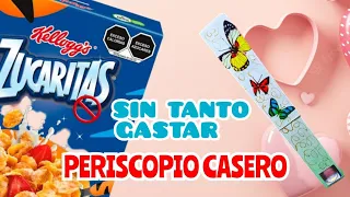 🚫 SIN GASTAR🔴PERISCOPIO CASERO 😱MATERIAL RECICLADO🟢como hacer un periscopio💫