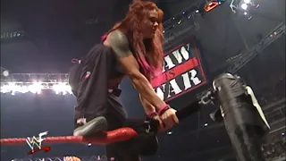The Rock & Lita vs Triple H & Trish Stratus ( WideScreen ) - RAW IS WAR