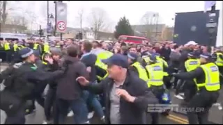 English hooligans: Tottenham - Millwall 12.03.2017