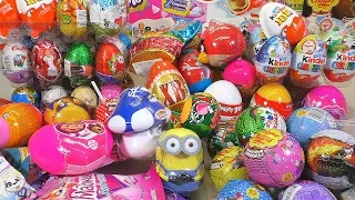 Киндер Сюрприз 100 штук МЕГА распаковка сюрпризов (Kinder Surprise unboxing)