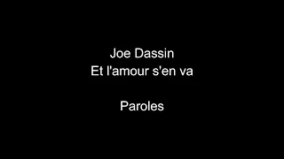 Joe Dassin-Et l'amour s'en va-paroles