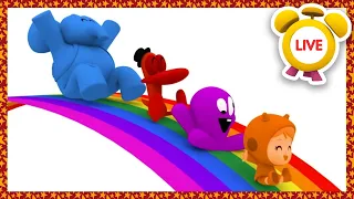 Arco-íris APRENDA AS CORES | DESENHOS ANIMADOS INFANTIS para crianças | Pocoyo ao VIVO