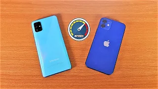 Samsung Galaxy A51 Vs iPhone 12 Speed Test