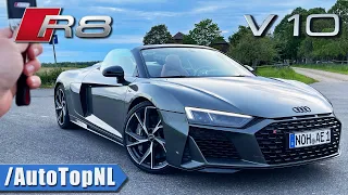 2021 AUDI R8 V10 Spyder REVIEW on AUTOBAHN [NO SPEED LIMIT] by AutoTopNL