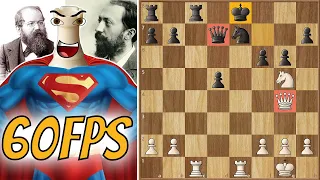 Bravest Rook in Chess History - Steinitz's Immortal (Battle of Hastings) || Remake 60fps