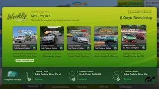 Gran Turismo 7 | Weekly Challenges May - Week 4 All Events - 6-Star Parts & Car Ticket! [4KPS5]
