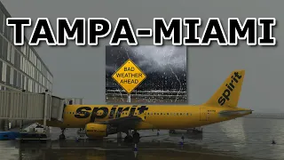 FENIX A320 - Tampa to Miami - Ultra Graphics - Heavy Rains - ASMR lol