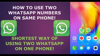 Dual WhatsApp - shortest method | two WhatsApp on same phone | 2 WhatsApp numbers in one phone